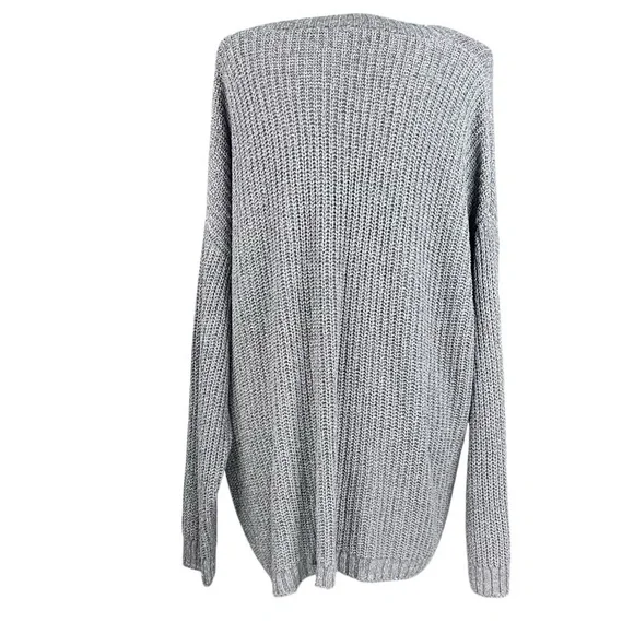 Soft Surroundings V-neck Ribbed Sweater Oversized Slouchy Cozy Relaxed - Picture 3 of 8